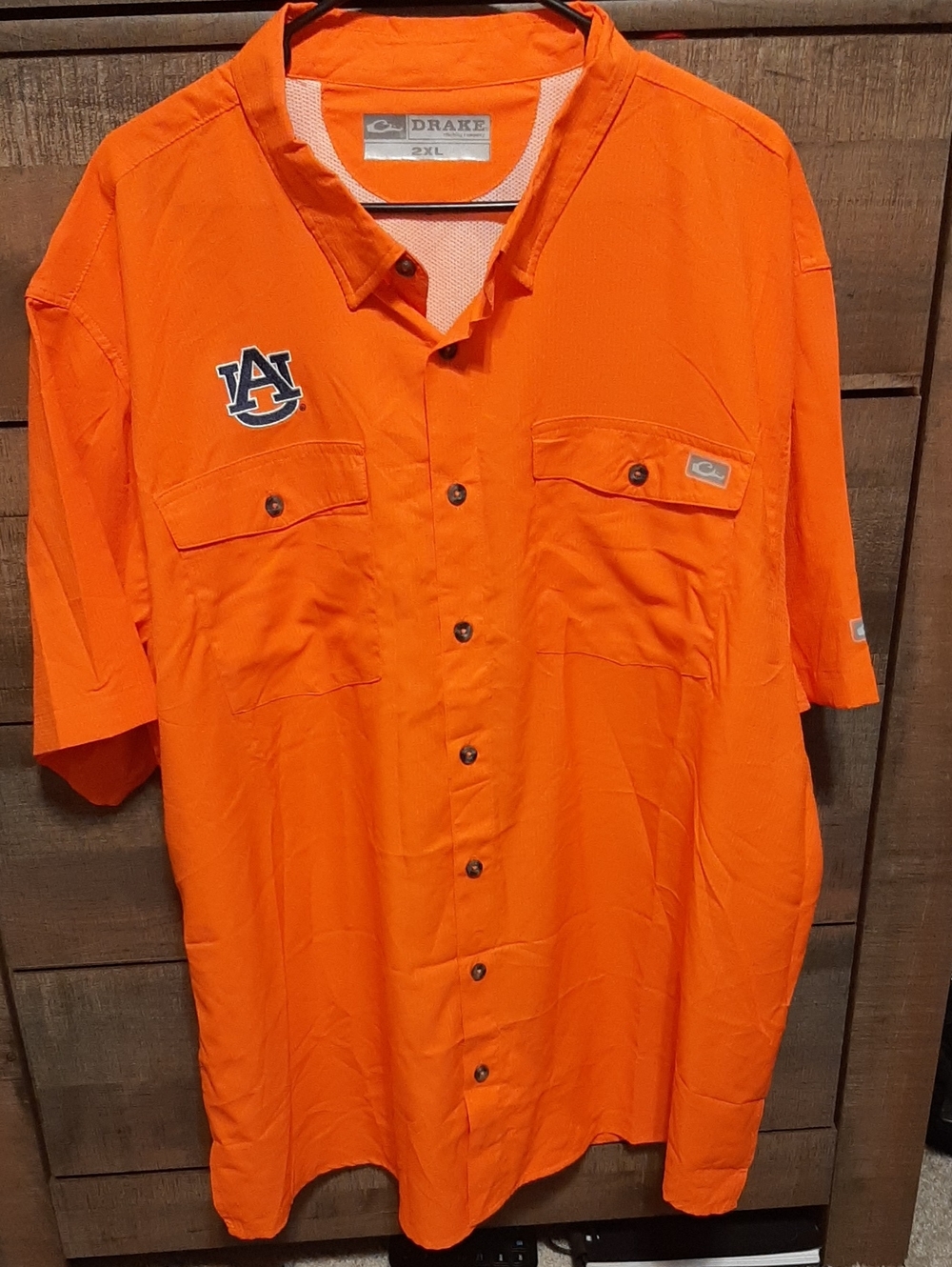 Drake Auburn  University Button Up Shirt 2XL, New With Tags, Light & Comfy